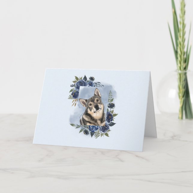 Cartão Vallhund sueco (Frente)