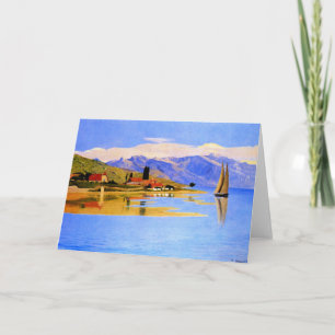 Cartão Vallotton - A pintura de Porto de Pully, belas art