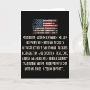 Cartão Valores Republicanos Patriotismo Liberdade Indepen