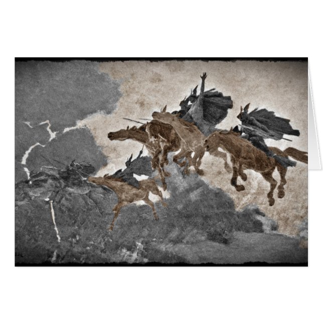 Cartão Valquírias na Tempestade (Frente Horizontal)