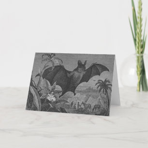 Cartão Vamire Bat Lithógrafo