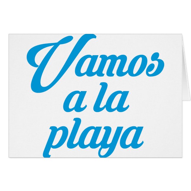 CARTÃO VAMOS A LA PLAYA (Frente Horizontal)