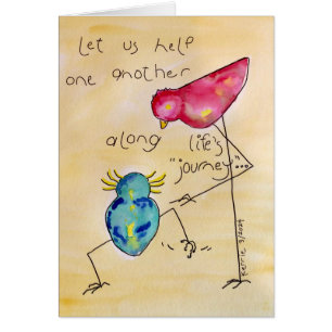 Cartão Vamos Ajudar Um Ao Outro