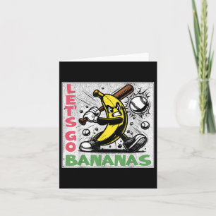 Cartão Vamos Bananas Engraçadas Crianças Jovens Bananas M