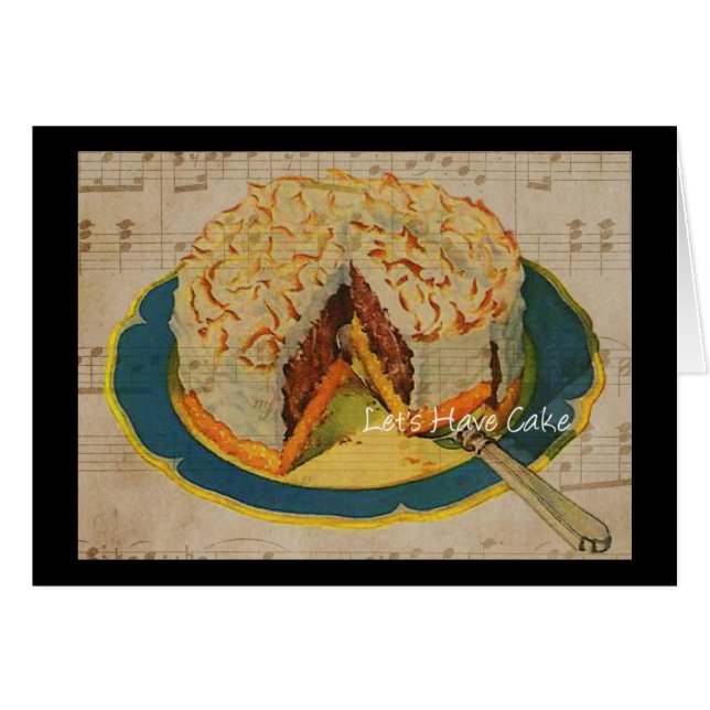 Cartão Vamos Com Bolo (Frente Horizontal)