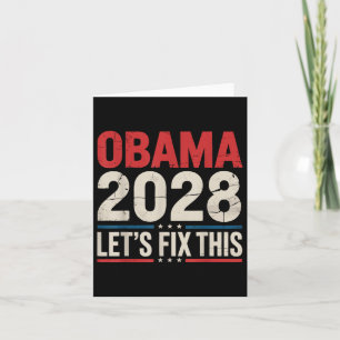 Cartão Vamos Corrigir Este Design Obama 2028 Futuro Líder