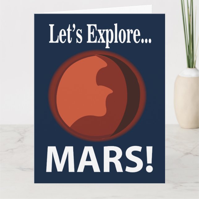 Cartão Vamos Explorar Marte  (Frente)