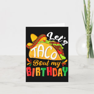 Cartão Vamos falar de taco sobre o aniversário divertido 