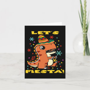 Cartão Vamos Festa Mexicana Dinossauro Cinco De Mayo Cria