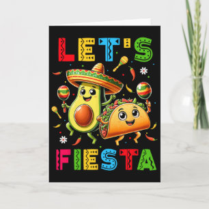 Cartão Vamos Festa Taco Abacate Divertido Cinco De Mayo M