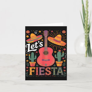 Cartão Vamos fiar cinco de maio esquadrão de festa mexica