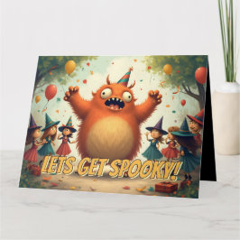 Cartão Vamos Ficar Assustadores – Diversão Monstruosa na 