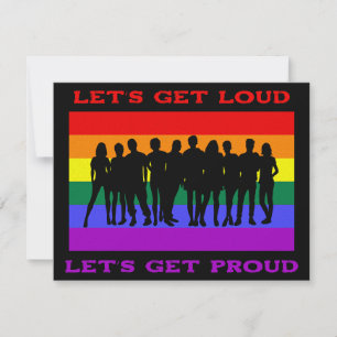 Cartão Vamos ficar loucos, vamos ter orgulho LGBTQ