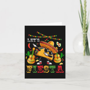Cartão Vamos Fiesta Cinco De Mayo Dabbing Taco Kids Boys