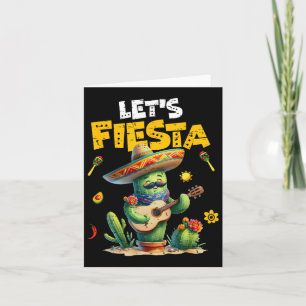 Cartão Vamos Fiesta México Fiesta Taco Guitar Cacto Cinc