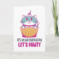 Vamos Gatinho Cupcake Gatinho Engraçado Aniversári