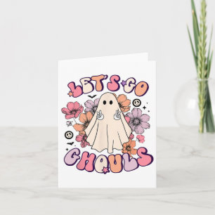 Cartão Vamos Go Ghouls Retro Halloween Bychelorette Brida