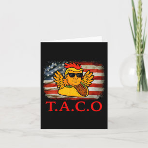 Cartão Vamos Go Taco Shirt T.a.c.o Engraçado de Trendy T
