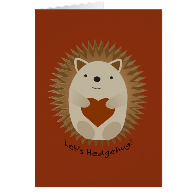 Cartão Vamos Hedgehug Hegehog (Frente)