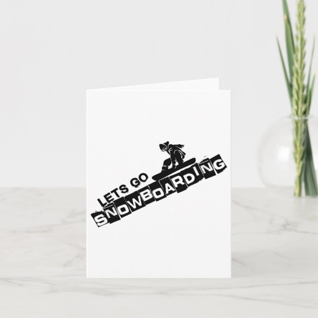 Cartão Vamos Ir Snowboard Snowboard Snowboard Gift (Frente)