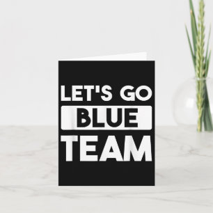 Cartão Vamos Lá Equipe Azul Competição de Jogo de Guerra
