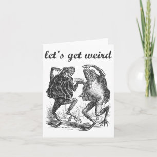 Cartão Vamos Obter Sapos Dançantes Estranhos Leite Estran