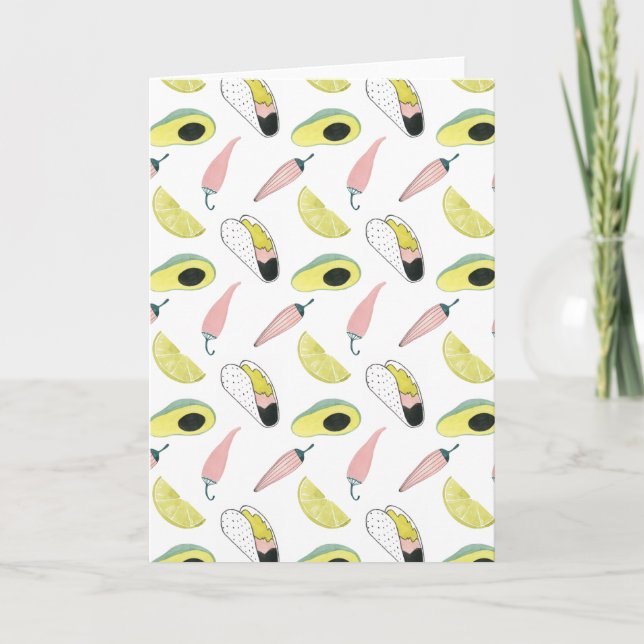 Cartão Vamos Taco Sobre Amor | Círculo De Elemento Taco (Frente)