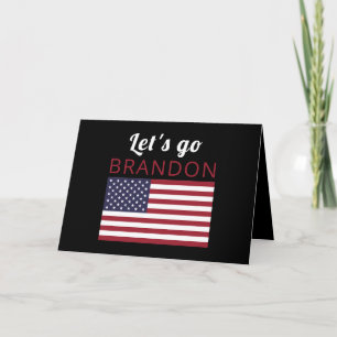 Cartão Vamos vai Brandon, bandeira americana