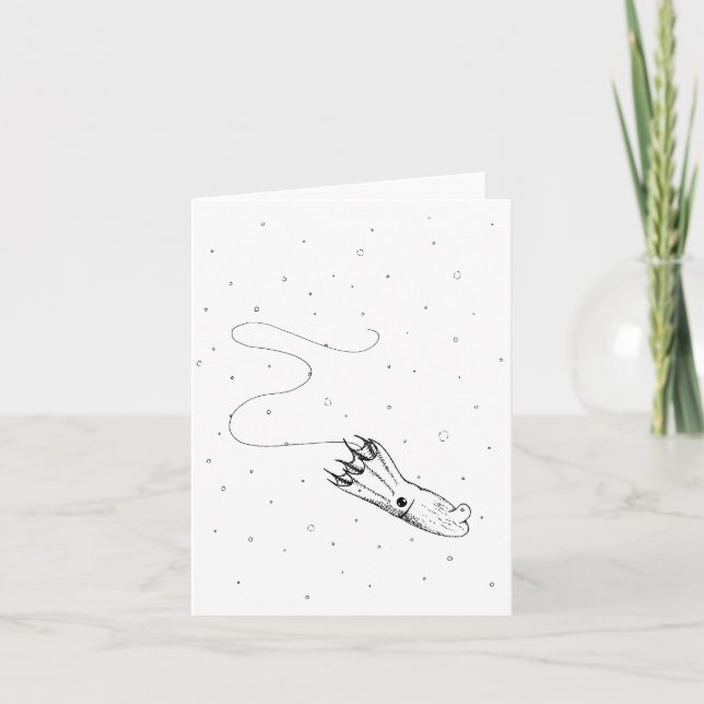 Cartão Vampire Squid in the Snow (Frente)