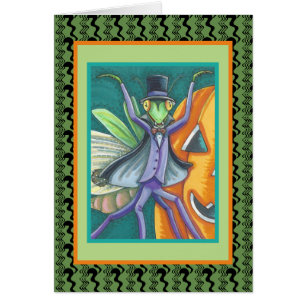 Cartão VAMPIRE TRANSYLVANIA MANTIS HALLOWEEN CARD Verse