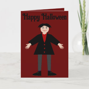 Cartão Vampiro de Halloween Fofo Personalizado