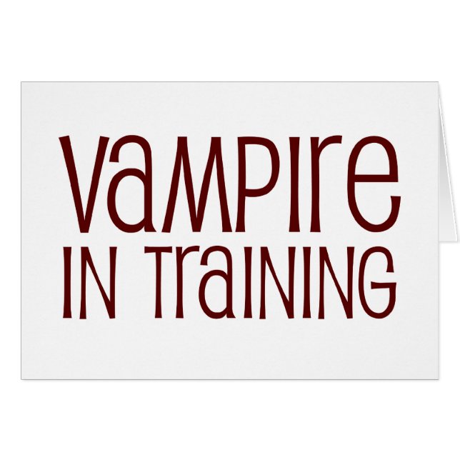Cartão Vampiro no treinamento (Frente Horizontal)