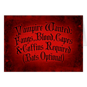 Cartão Vampiro Procurado