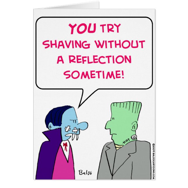 CARTÃO VAMPIRO QUE BARBEIA SEM ESPELHO (Frente)