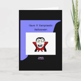 Cartão Vamptastic Halloween Vertical Greeting Card