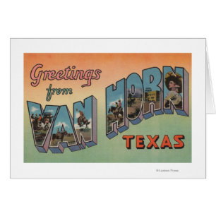 Cartão Van Chifre, Texas - grandes cenas da letra