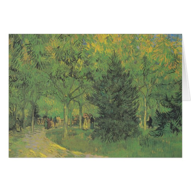 Cartão Van Gogh: Caminho no Parque de Arles (Frente Horizontal)
