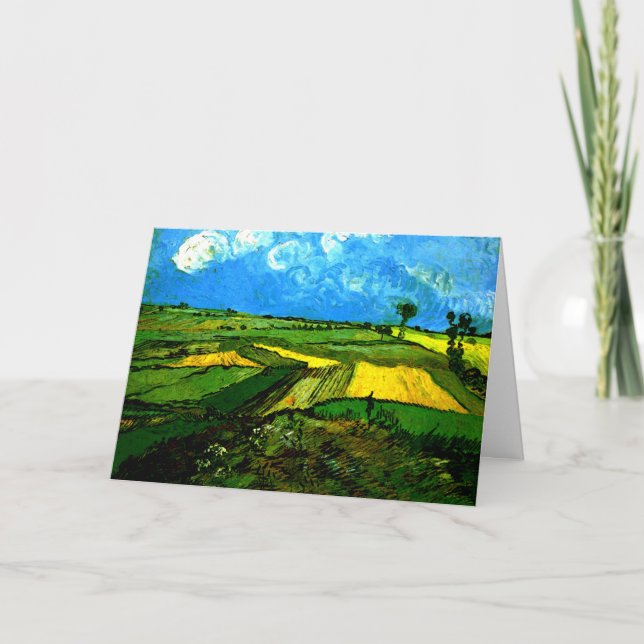 Cartão Van Gogh - Campos de trigo em Auvers, (Frente)