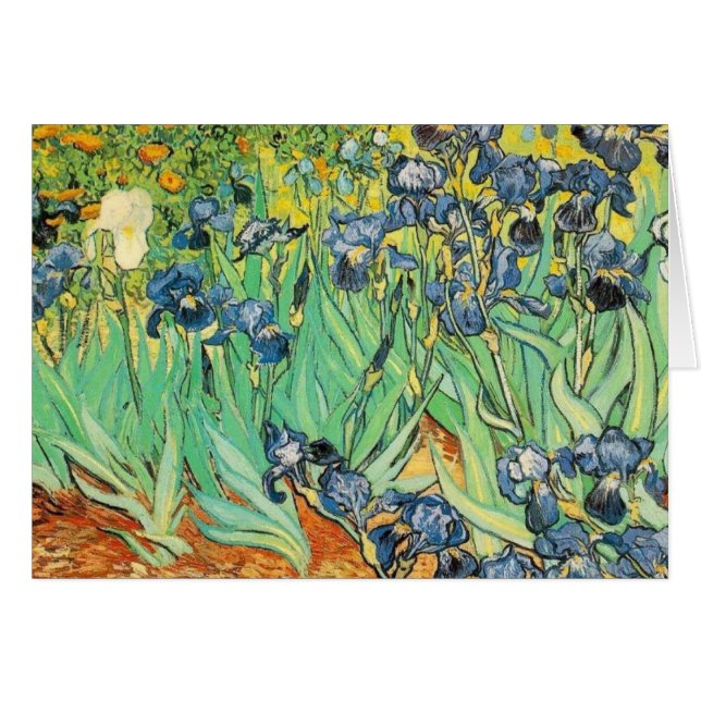 Cartão Van Gogh Irises (Frente Horizontal)