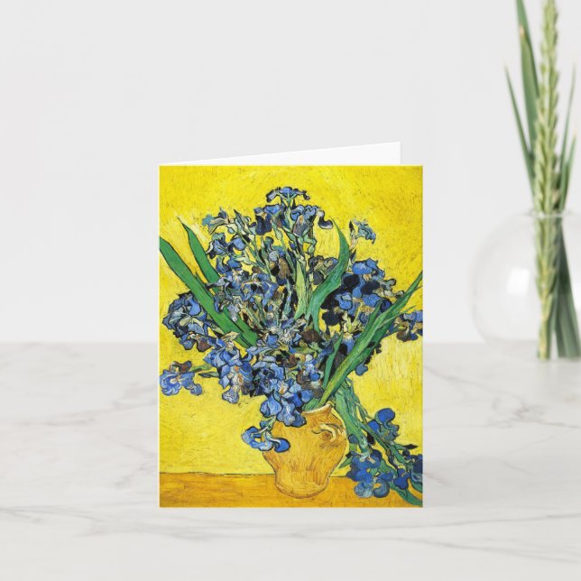 Cartão Van Gogh Irises Note Card (Frente)