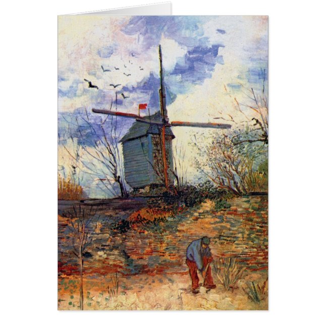Cartão Van Gogh - Le Moulin De La Galette Windmill (Frente)