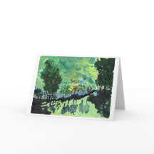 Van Gogh-like landscape note card