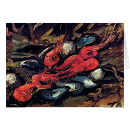 Cartão Van Gogh - Natureza Morta com Mexilhões e Camarões