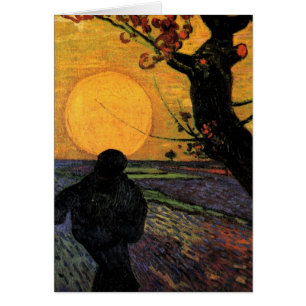 Cartão Van Gogh; O Semeador, Agricultor Camponês Vintage