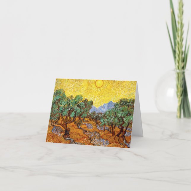 Cartão Van Gogh Olive Trees Note Card (Frente)