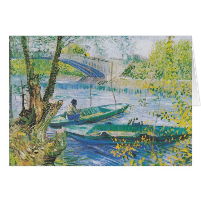 Cartão Van Gogh: Pont de Clichy (vazio para dentro) (Frente Horizontal)