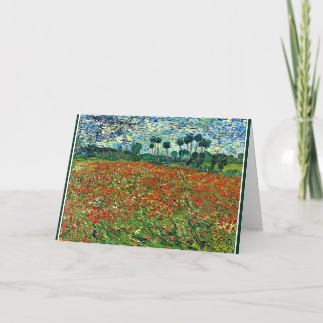 Cartão Van Gogh - Poppy Field (Frente)