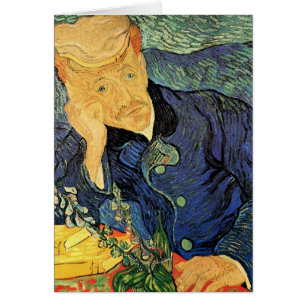 Cartão Van Gogh; Retrato do doutor Gachet, arte do