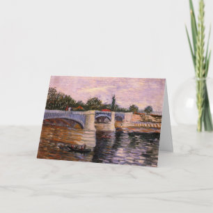Cartão Van Gogh Rio Sena com Pont del Grande Jette