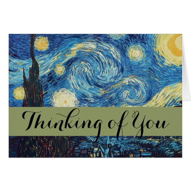 Cartão Van Gogh Starry Night Classism Arte (Frente Horizontal)